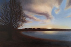 CarolineDahlmanns_2020_KitsBeachWinterSunset_OilonCanvas_24x36_sm