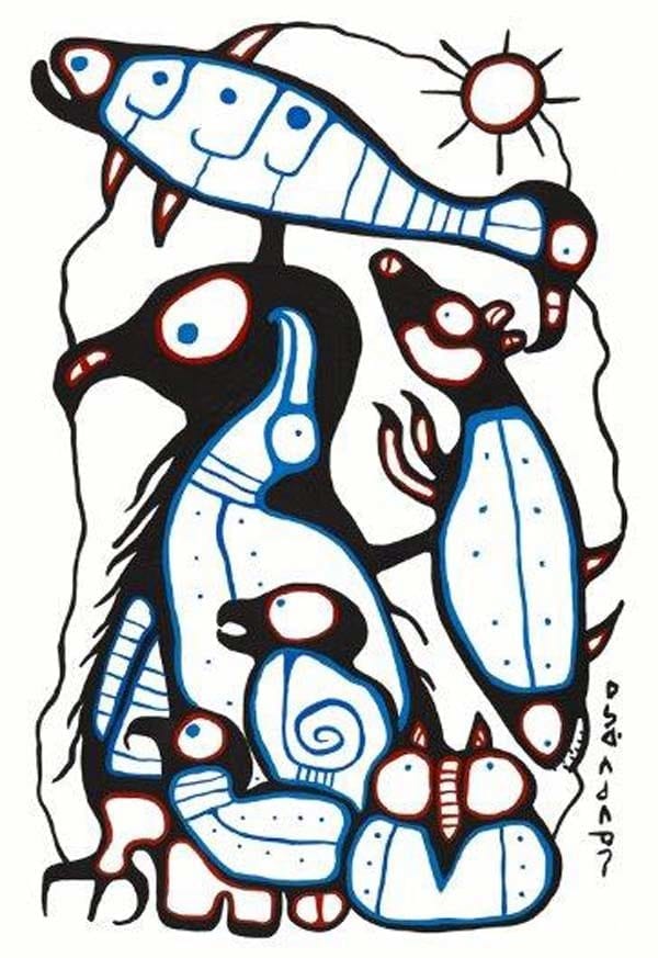 Capulet Art Gallery - Norval Morrisseau - No One Stands Alone